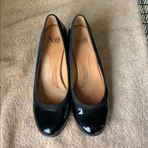 Söfft black patent leather heels - size 10